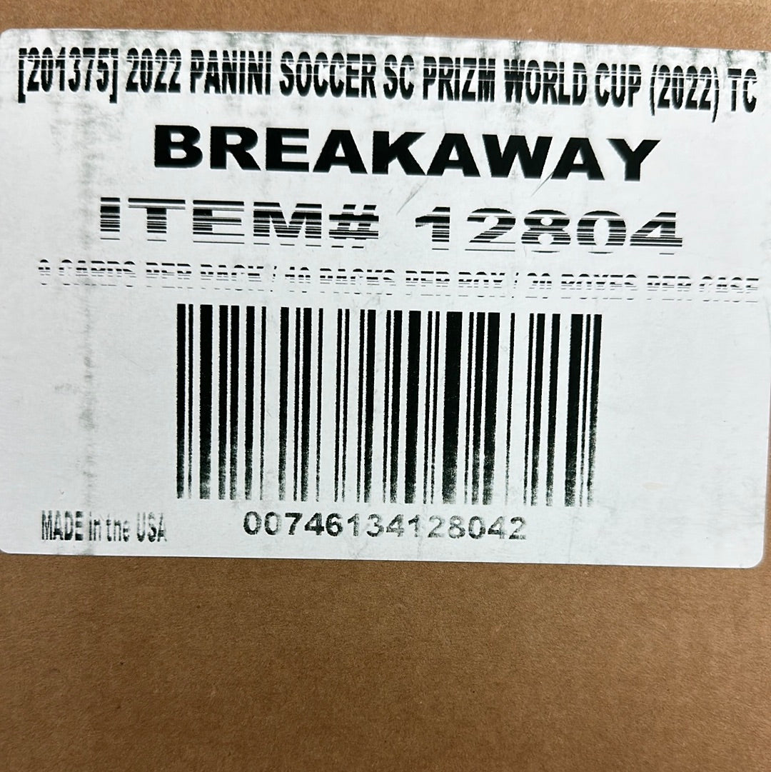 2022 Panini Prizm World Cup Soccer Breakaway 20 Box Case