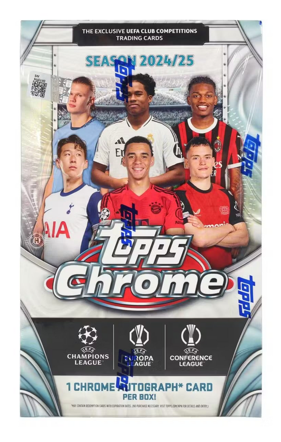 2024-25 Topps UEFA Club Competitions Chrome Soccer Hobby Box PRE SALE