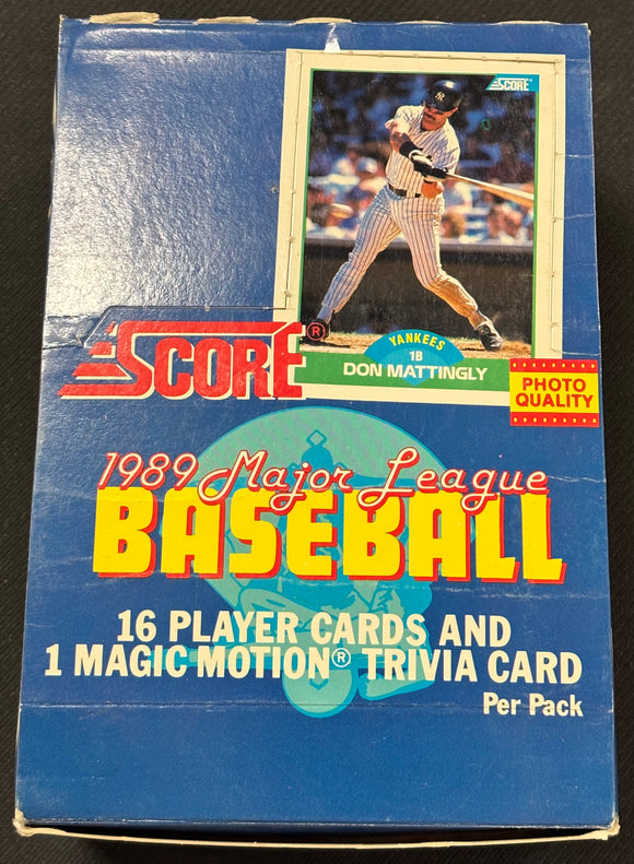 1989 Score Baseball Hobby Box