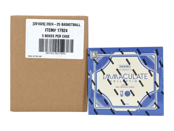 2024-25 Panini Immaculate Basketball Hobby 5 Box Case