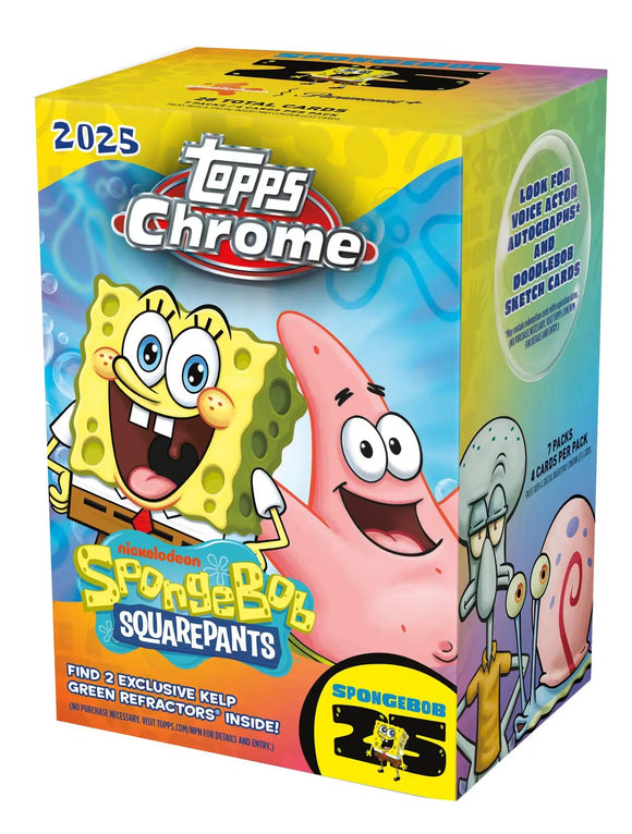2025 Topps Chrome Spongebob Squarepants 25th Anniversary Blaster Box PRE SALE