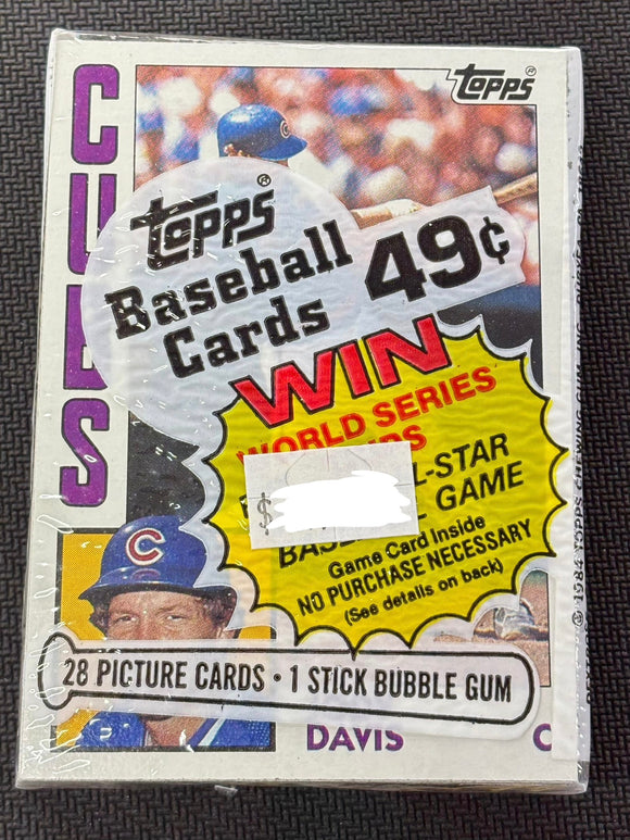 1984 Topps Baseball Cello Wax Pack *CARD ON TOP WILL VARY*