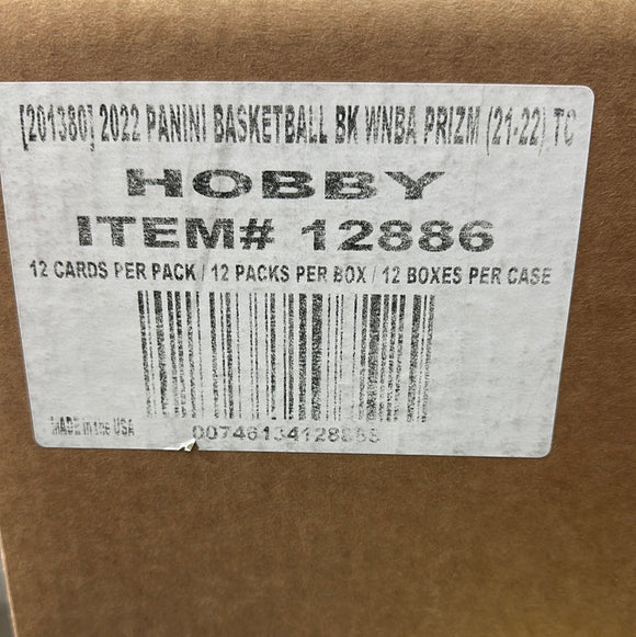 2022 Panini Prizm WNBA Basketball Hobby 12-Box Case