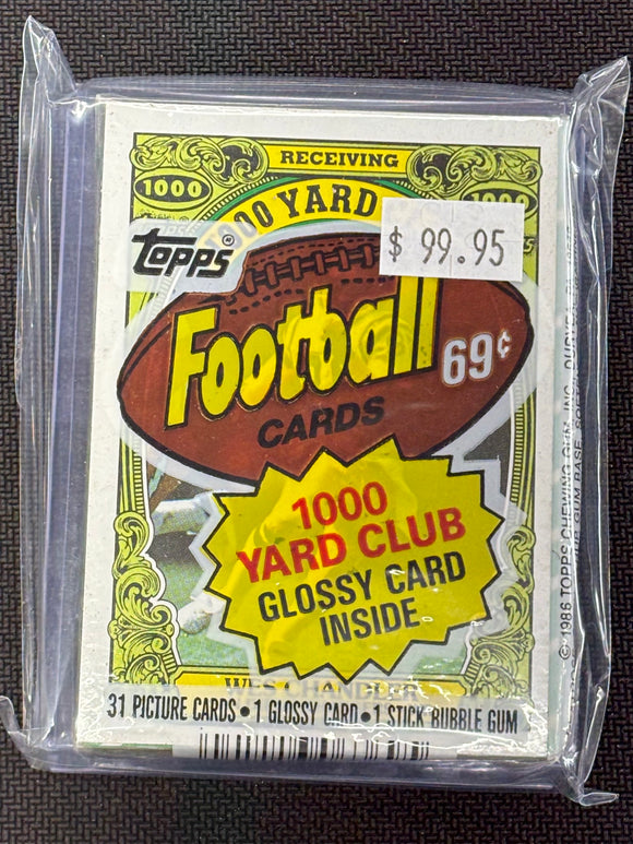 1986 Topps Football Cello Wax Pack