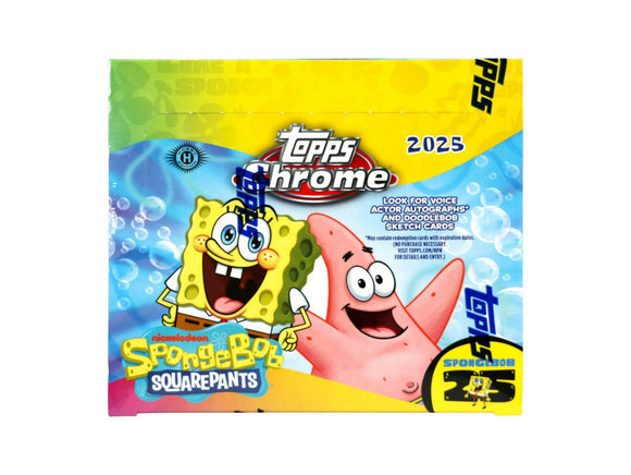 2025 Topps Chrome Spongebob Squarepants 25th Anniversary Hobby Box