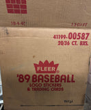 1989 Fleer Baseball ERROR BOX- Case Code 90132
