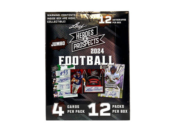 2024 Leaf Heroes & Prospects Football Jumbo Box