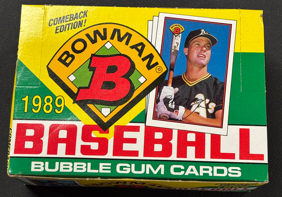 1989 Bowman Baseball Wax Box