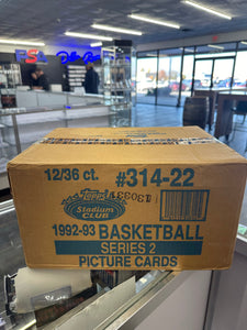 1992-93 Topps Stadium Club Basketball Wax Box **SERIES 2**From A Sealed Case