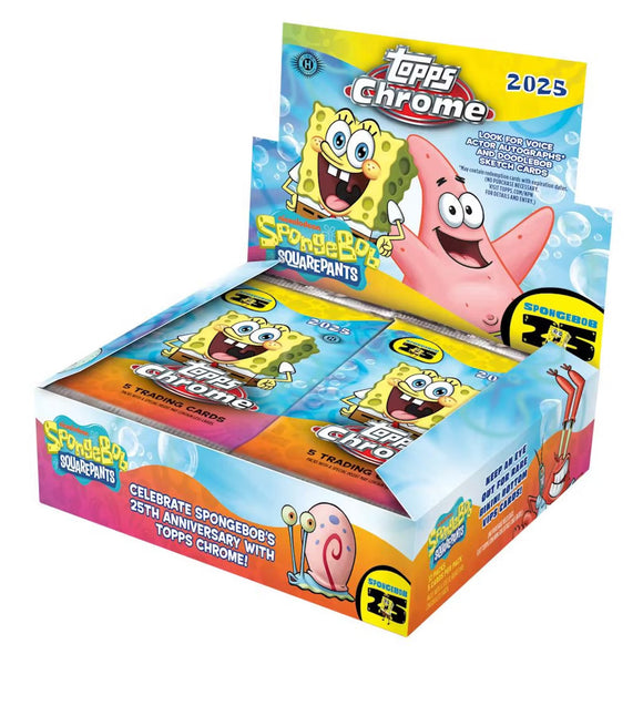 2025 Topps Chrome Spongebob Squarepants 25th Anniversary Hobby Box PRE SALE