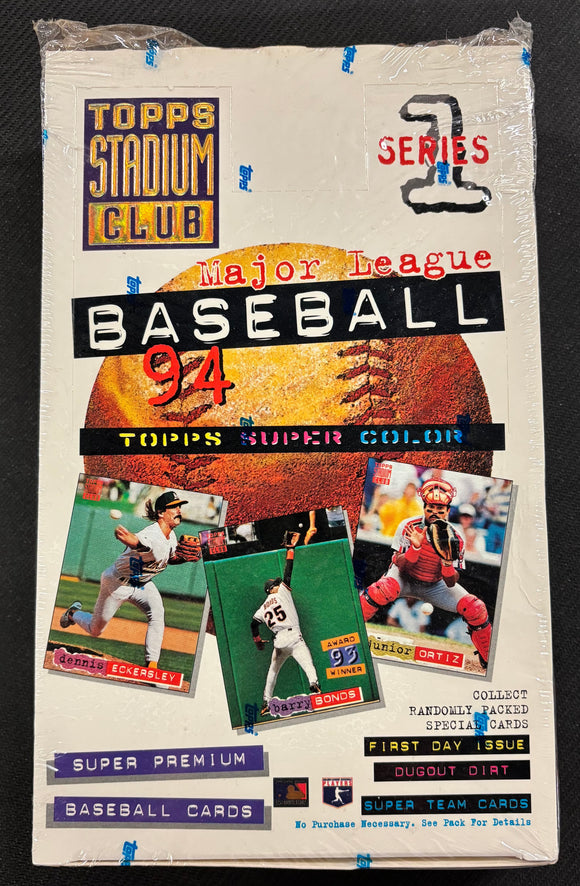 1994 Topps Stadium Club Baseball Series 1 Wax Box