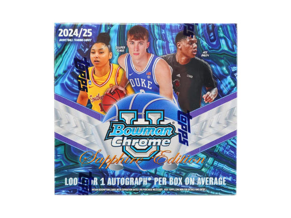 2024-25 Bowman Chrome University Basketball Sapphire Box