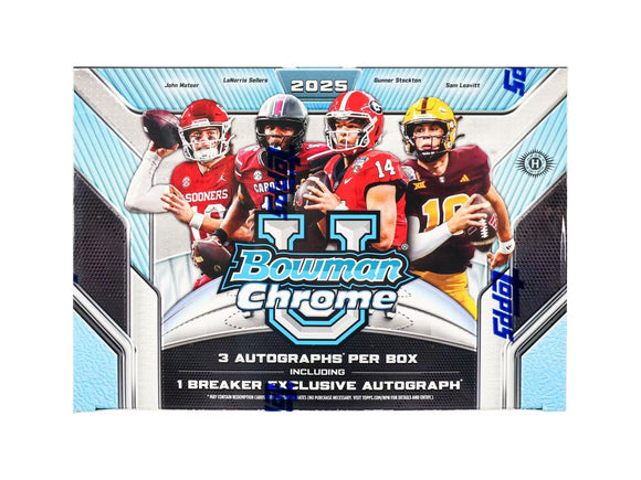 2025 Bowman Chrome University Football Breaker's Delight Box