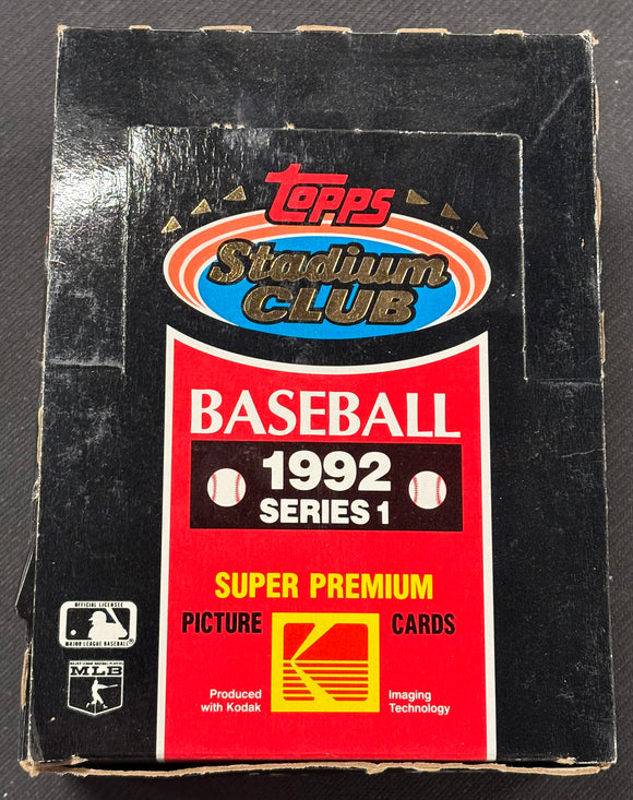 1992 Topps Stadium Club Baseball Series 1 Hobby Box