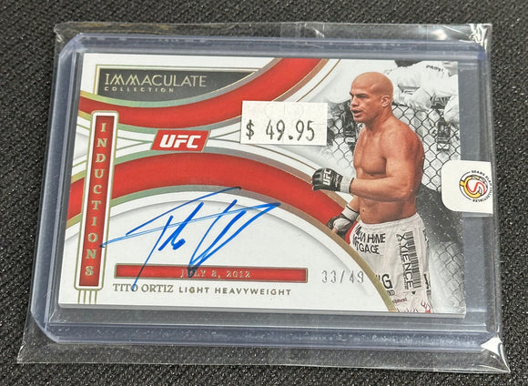 2022 Immaculate UFC Tito Ortiz Inductions Auto /49