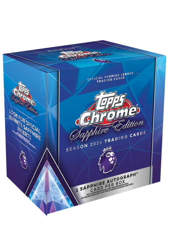 2026 Topps Chrome Premier League Soccer Sapphire Edition Box – GSC