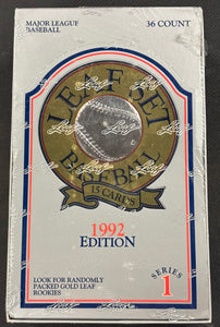 1992 Leaf Baseball Series 1 Wax Box