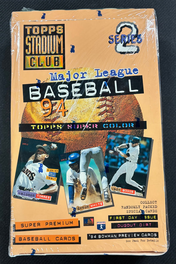 1994 Topps Stadium Club Baseball Series 2 Wax Box