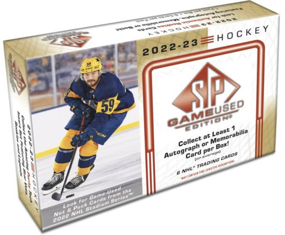 2022-23 Upper Deck SP Game Used Hockey Hobby Box