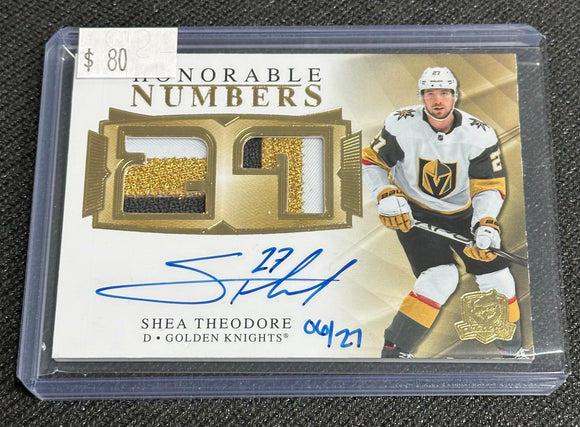 2020 The Cup Shea Theodore Double Patch Auto /27