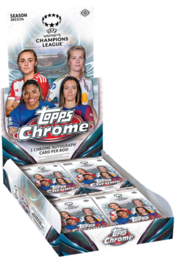 2023-24 Topps Chrome UEFA Women's Champions League Soccer Hobby Box