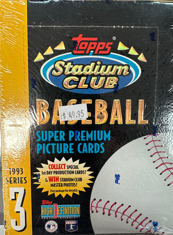 1993 Topps Stadium Club Series 3 Baseball Hobby Box