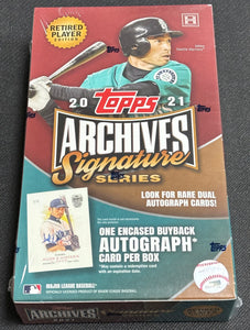 2021 Topps Archives Signature Series Retired Player Ed Baseball Box