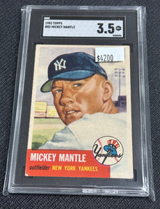 1953 Topps SGC 3.5 Mickey Mantle #82
