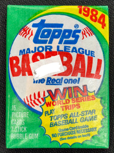 1984 Topps Baseball Wax Pack