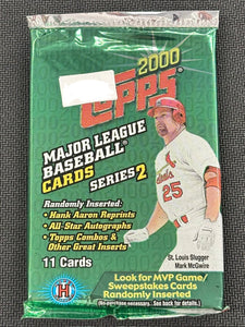 2000 Topps Series 2 Baseball Hobby Pack