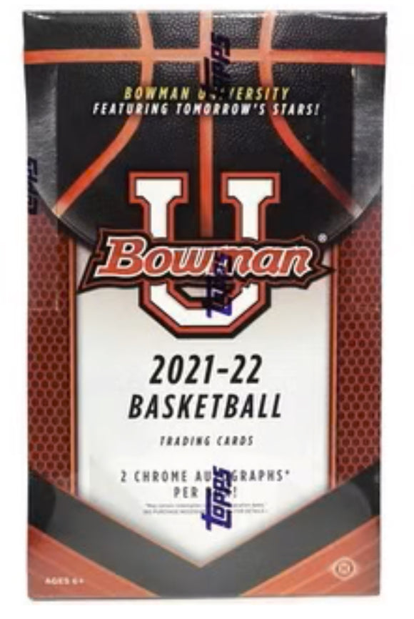 2021/22 Bowman University Basketball Hobby 12 Box Case