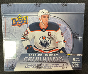 2021-22 Upper Deck Credentials Hockey Hobby Box