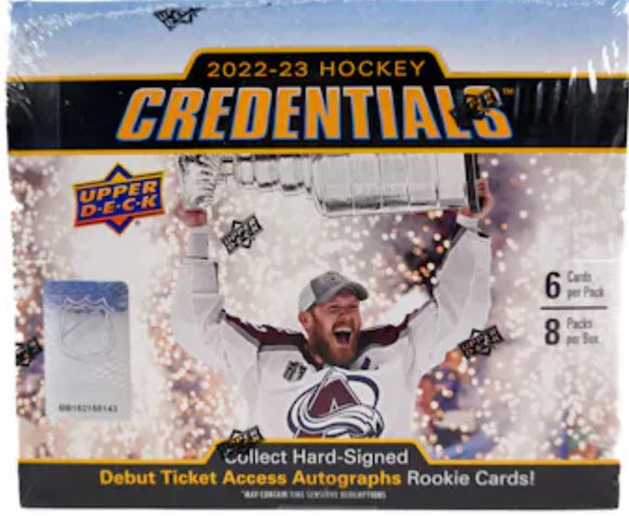 2022-23 Upper Deck Credentials Hockey Hobby Box