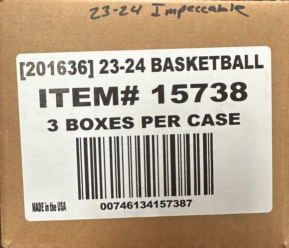 2023/24 PANINI IMPECCABLE BASKETBALL HOBBY 3 BOX CASE