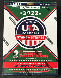 2022 Panini USA Stars & Stripes Baseball 6 Pack Blaster Box