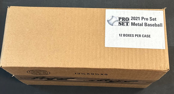 2021 Pro Set Metal Baseball Hobby 12 Box Case