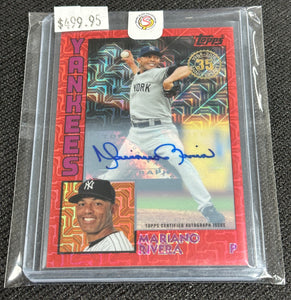 2019 Topps Mariano Rivers 35th Anniversary Red Auto /5