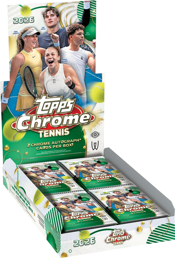 2026 Topps Chrome Tennis Hobby Box – GSC