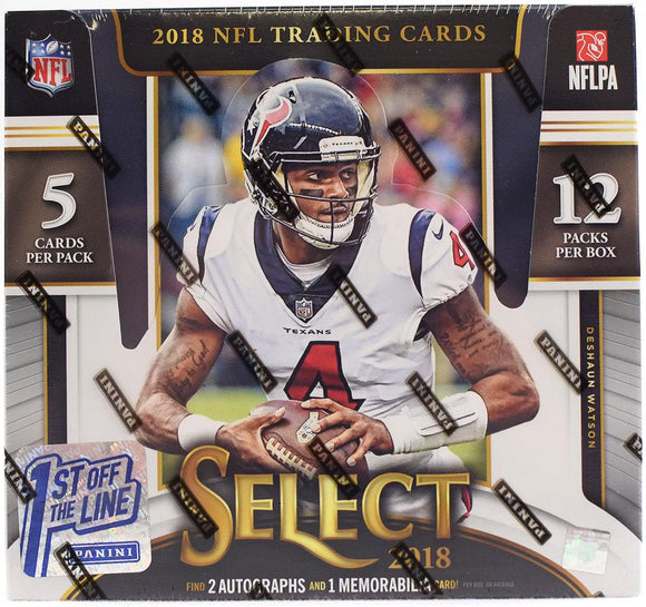 2018 Panini Select Football 1st Off The Line Hobby Box - FOTL