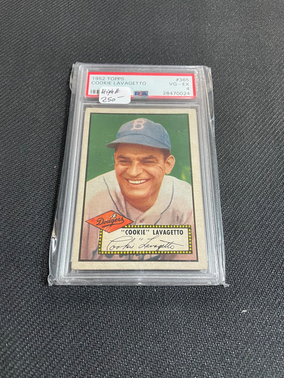 1952 Topps PSA 4 Cookie Lavagetto #365